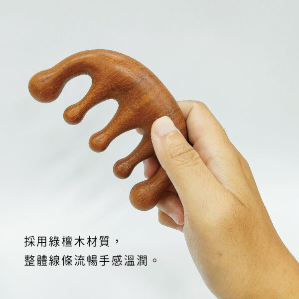 【德奧生技】金絲檀圓頭按摩梳(按摩器)：圖片 2